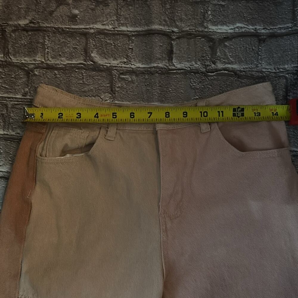 Shein 70s Style Pink Patchwork Deconstructed Jean… - image 5